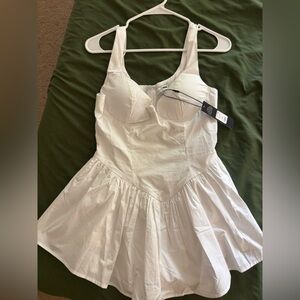 White mini dress